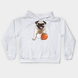 Pug Basketball player Basketball Kids Hoodie
